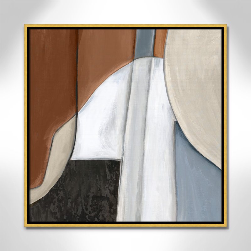 Blue Match I Print by Eva Watts, Gold, 25.5" H x 25.5" W