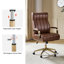 Conan 63.5cm W Mid-Century Modern Office Chair with Height Adjustable-491168738