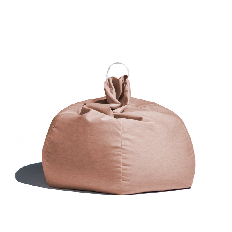Jaron Kiss Outdoor Bean Bag Chair with Sunbrella Cover, Petal