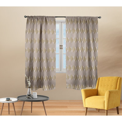 Paire de rideaux semi-transparents avec passe-tringle