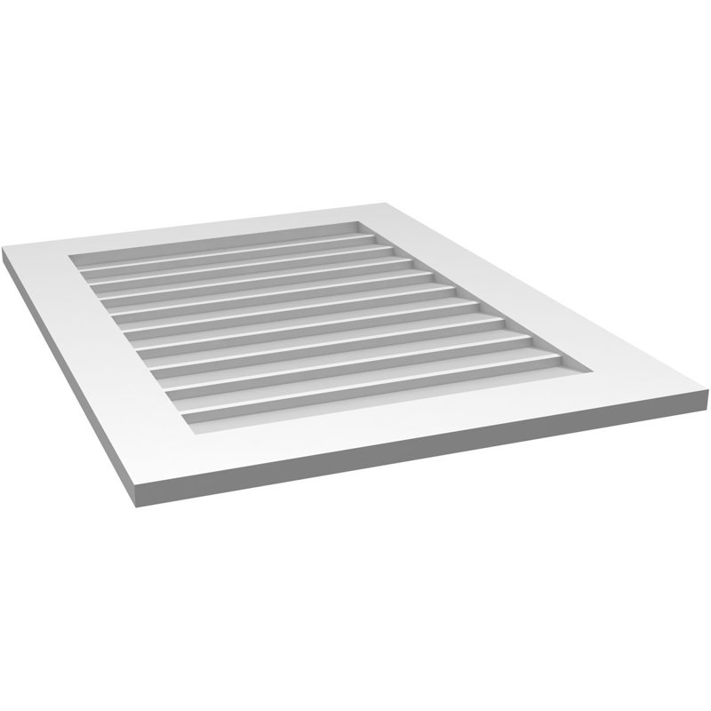 Vent à pignon rectangulaire en uréthane non-fonctionnel, H 34 po x l 26 po x P 1 po