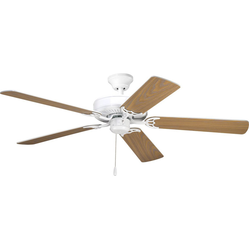 AirPro Builder 52'' Ceiling Fan, White with White / Washed Oak Blades