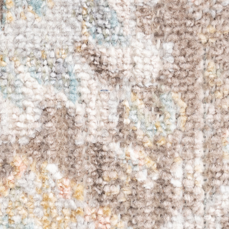 Alyssa Traditional Oriental Brown Polyester Area Rug, Rectangle 8' x 10'
