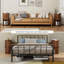 Tables basses modernes avec rangement, panneau de fibres à densité moyenne noyer compact pour la maison