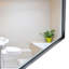 Miroir de salle de bain 40 po x 30 po en noir - Cadre rectangulaire en métal avec rebord biseauté, reflet transparent, rouille, installation simple, finition rapide du meuble-lavabo, horizontal et vertical-121086802-121086804