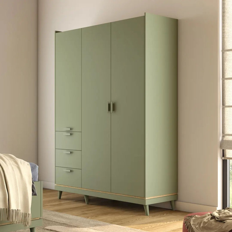 Manufactured Wood Wardrobe, Green