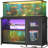 Eleodoro 55-75 Gallon Rectangle Aquarium Stand with Power Outlets & LED Light,Fish tank stand-484963126