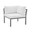 Ensemble de conversation modulaire pour terrasse avec coussins en polyester et table basse de couleur blanche Sunn minim-1981636124