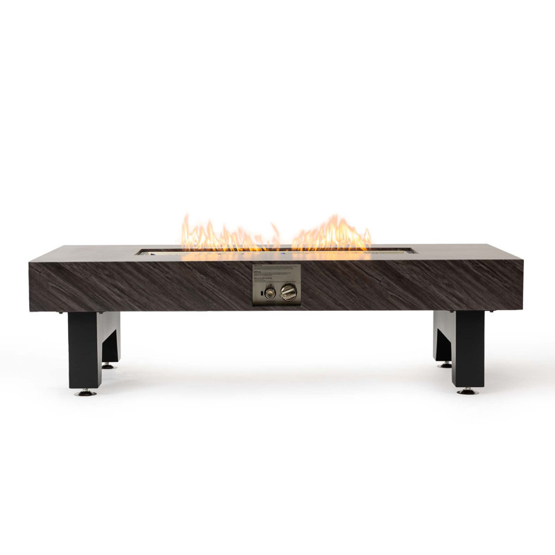 54Inch Iron  Fire Pit Table(Stone)