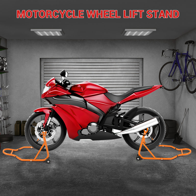 Iron Freestanding Bike Rack, Orange 