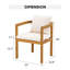 Chaise de salle à manger d'extérieur en bois massif avec coussins Maxtyn