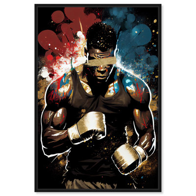 Boxing Champ Canvas Boxing Poster Art by Art Remedy