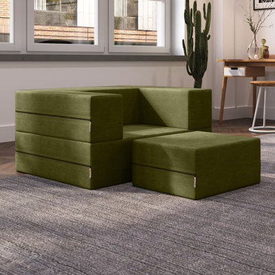 Fauteuil convertible avec lit-repose-pieds et lit simple Shontae