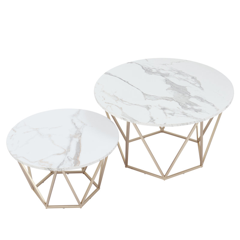 Kezlin Nesting Coffee Table, White