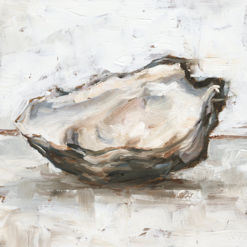 Oyster Study I by Ethan Harper - Wrapped Canvas Painting, 91cm H x 91cm W
