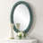 Etash Teal Blue Oval Mirror