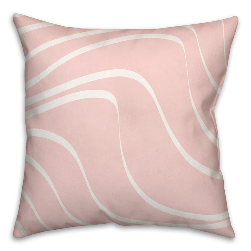  Coussin décoratif, 16 po x 16 po, Rose