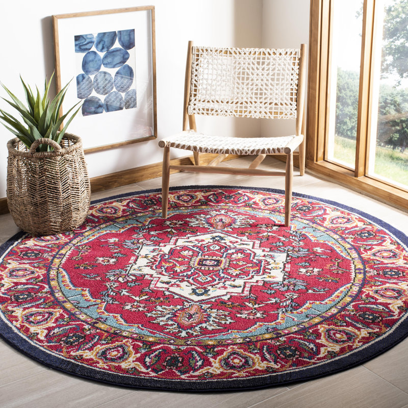 Blanken Oriental Area Rug, Round 201 cm