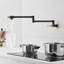 Robinet remplisseur flexible en laiton et or avec style industriel pour la commodité de la cuisine