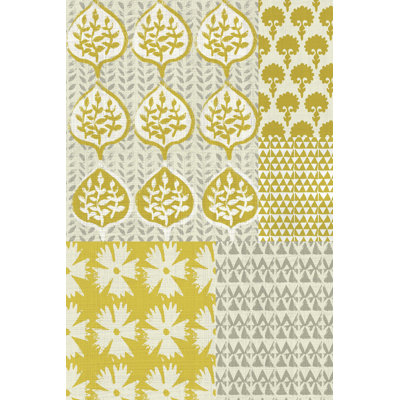 " Marigold Patterns I " Painting Print