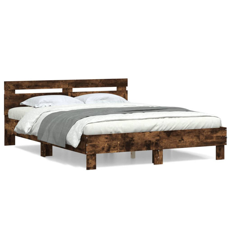 Ninabelle Bed, Smoked Oak, King ( 150 x 200 cm)