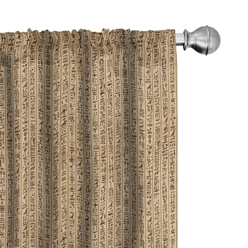 Egyptian Semi-Sheer Rod Pocket Sliding Panel, 28" x 63"