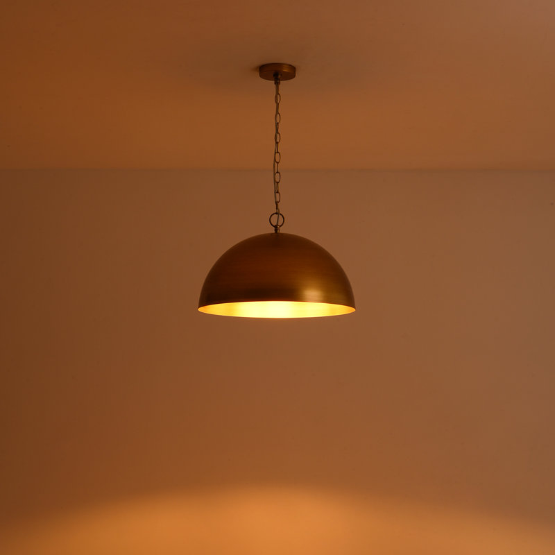 Gleamix 1-Light Dome Single Pendant, 93.7" H X 19.6" W X 19.6" D