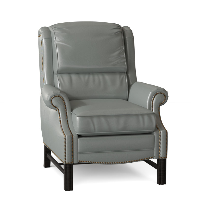 Alta Recliner, Outsider Raven Genuine Leather, Cobblestone, #9 French Natural