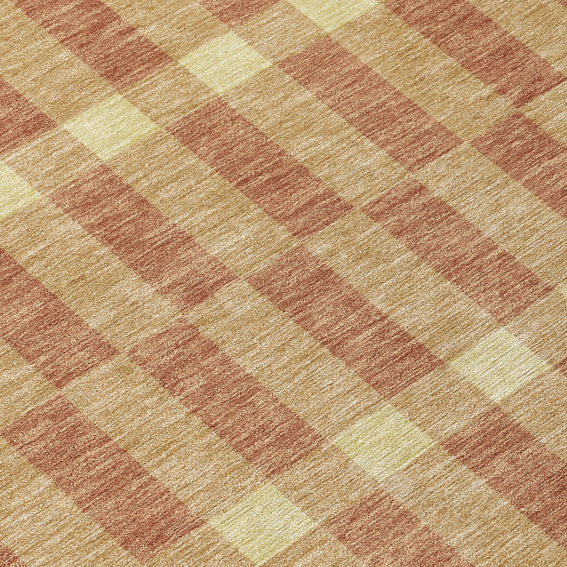 Machine Washable Indoor/Outdoor Chantille ACN2547 Geometric Rug, Gold, 3' x 5'