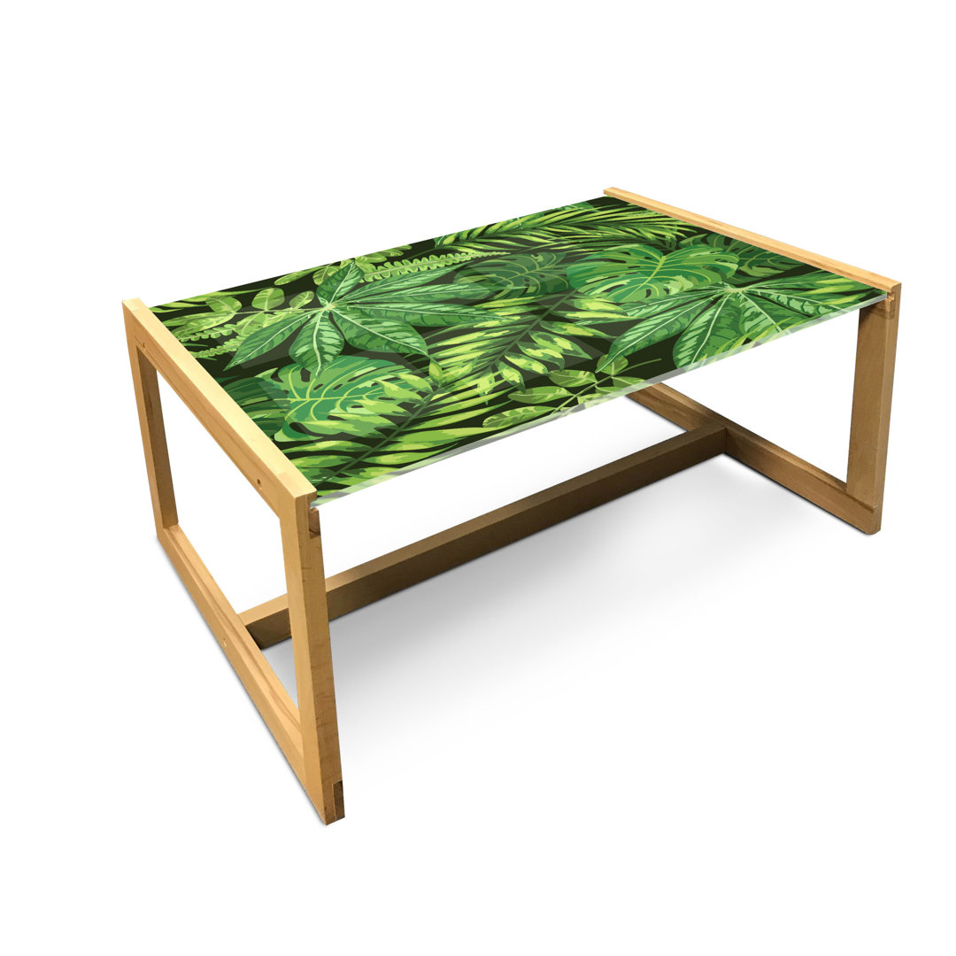 Couchtisch, Verschiedene tropische Blatt- Kunst, Exotisch, Evergreen Mehrfarbig