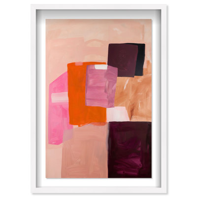 Bold Foundations II Shadowbox Abstract Print by Oliver Gal, Black Frame, 10 x 15