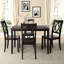 Rectangular 5 - Piece Dining With Comfortable X Back Chairs, Solid Wood, Table Top, Waterproof , And Black, Great For Family Meals 4 Wood Legs, Veneer Table, Slipping Perfect Gatherings