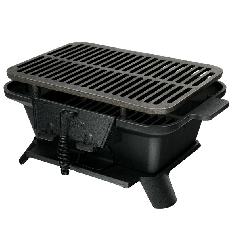 Barbecue portatif en fonte Gymax 16 po
