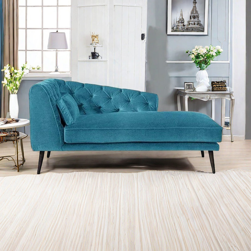 Lina, Orienté à gauche (vu de face), Mélange de polyester bleu