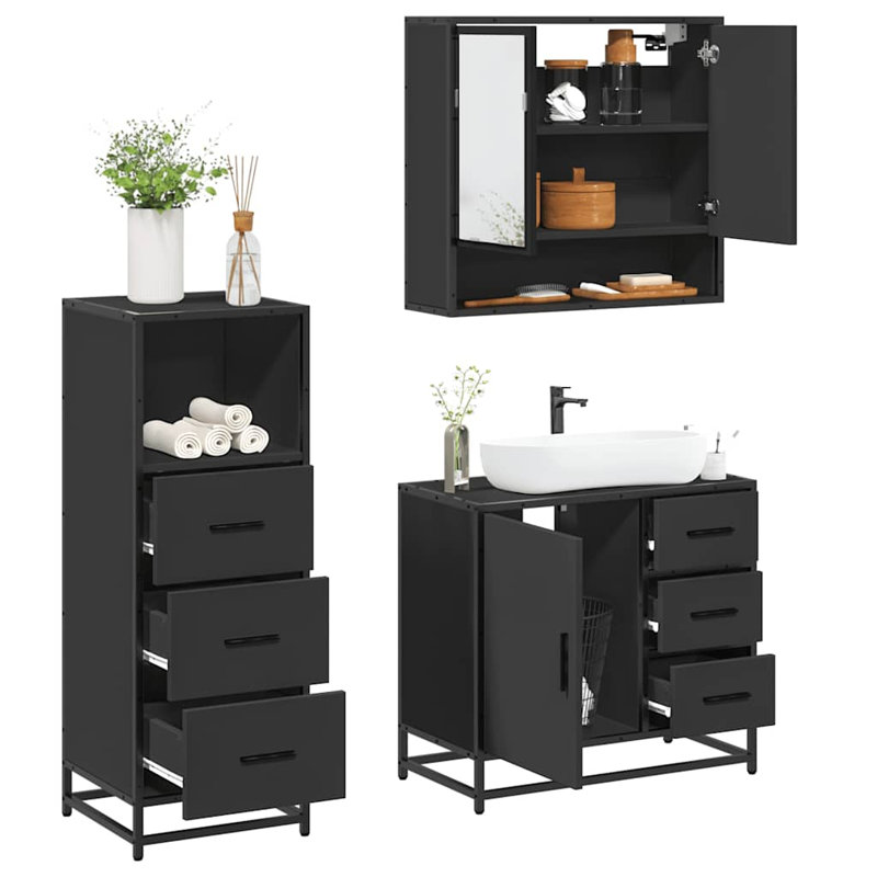 Bathroom Furniture Suite, Black