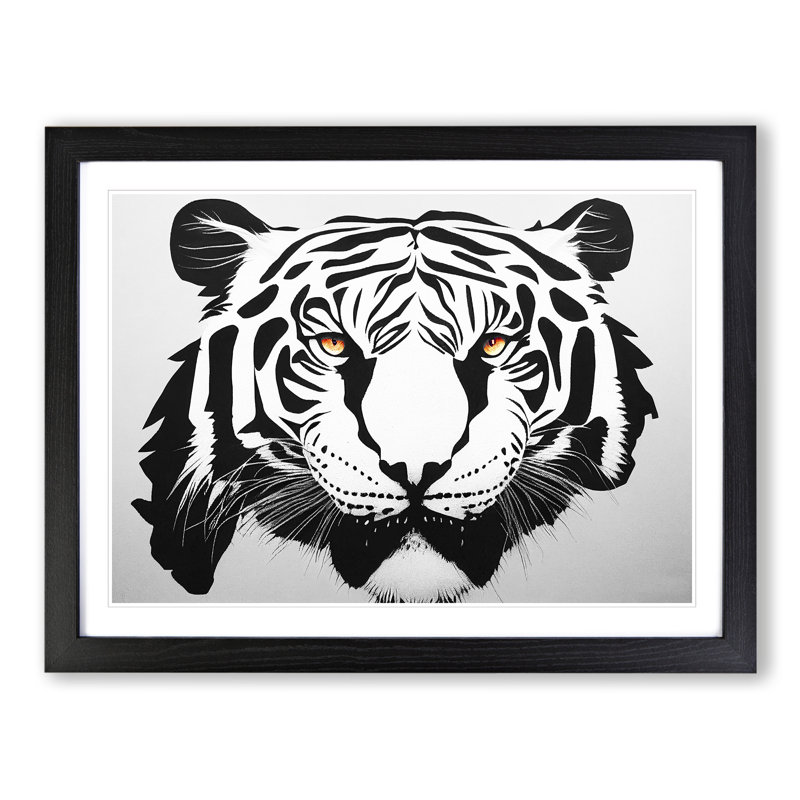 Tiger Vol.4 - Single Picture Frame Print, Black Framed, 46cm H x 64cm W x 2cm D