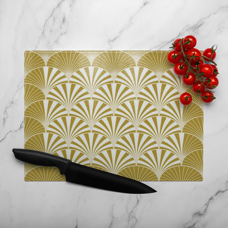 Semi Circles Glass Chopping Board