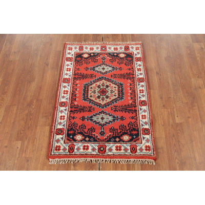 Tapis traditionnel indien fait à la main en laine 2 x 3
