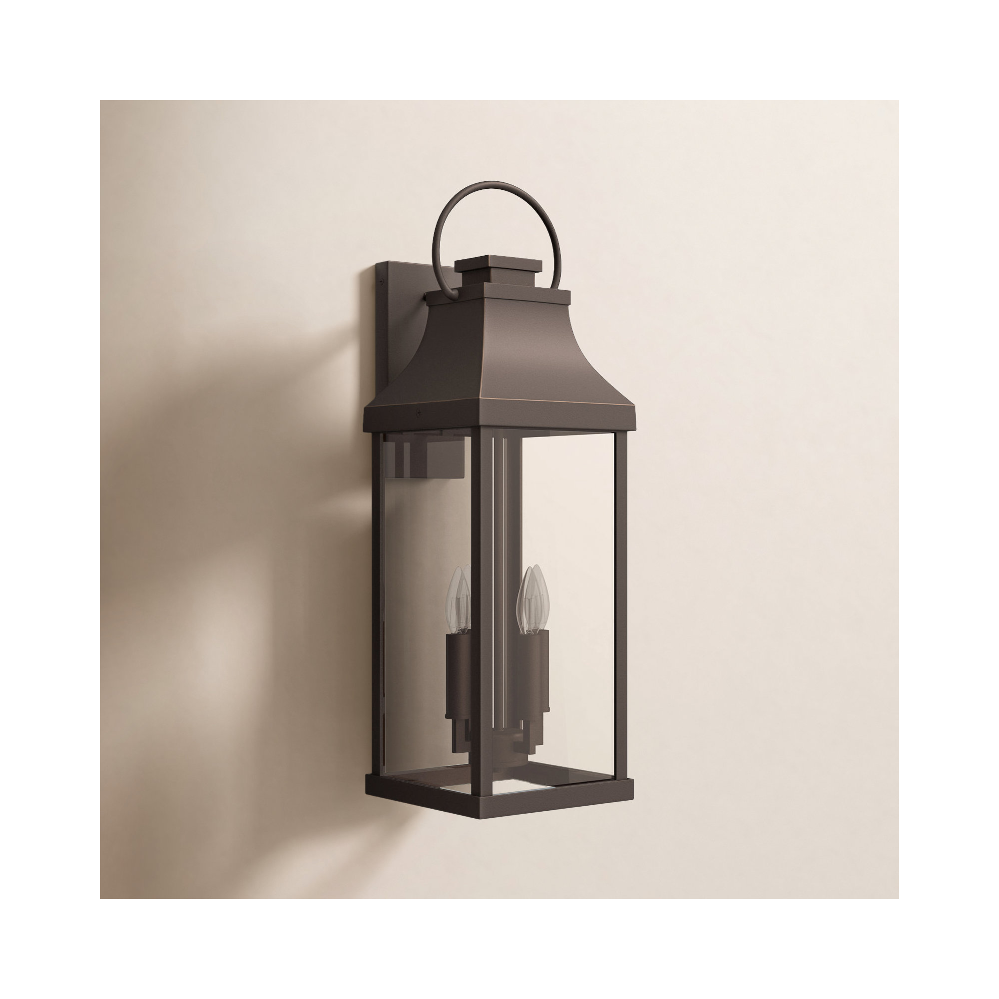 Caden 4 Light Outdoor Wall Light, Oiled Bronze