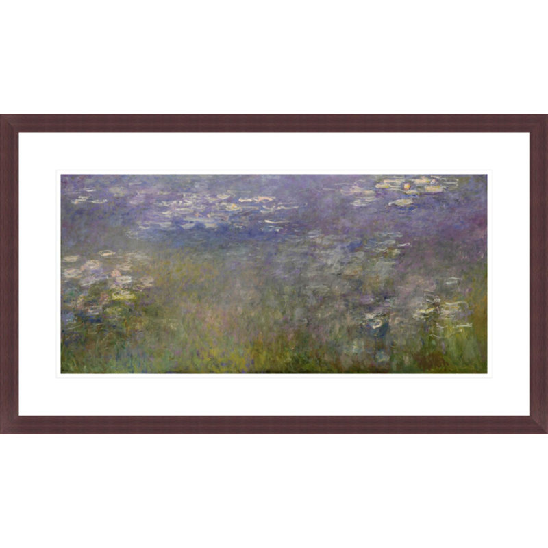 Nymphéas par Claude Monet, impression giclée encadrée, H 17,26 po x l 29,5 po