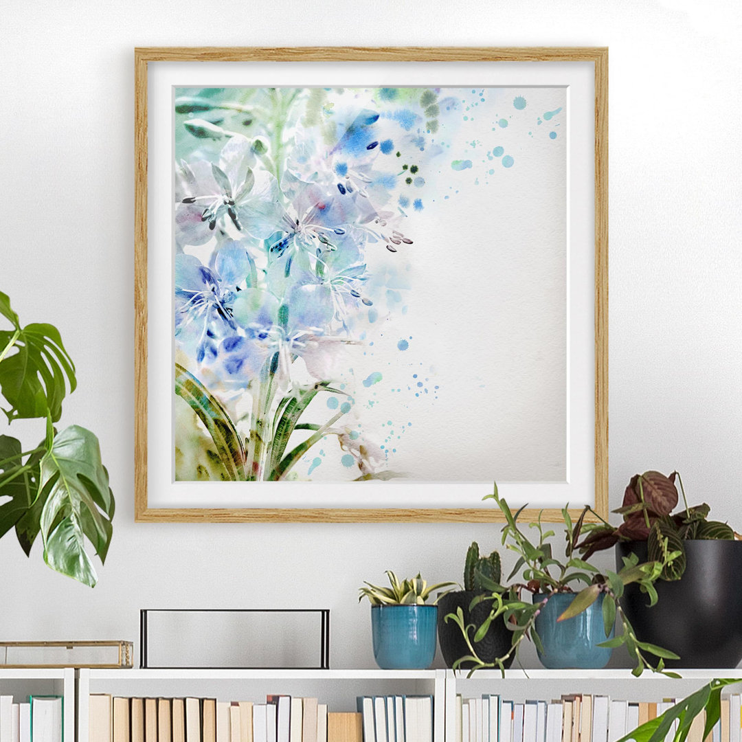 Gerahmtes Poster Lilies Watercolour