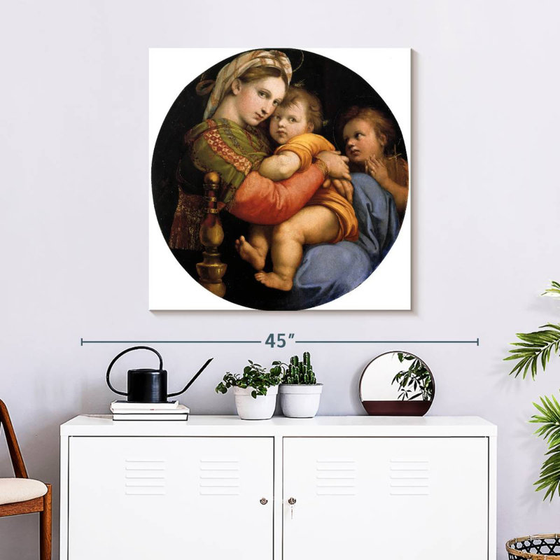 Leisha Madonna Della Seggiola, H 30 po x l 30 po