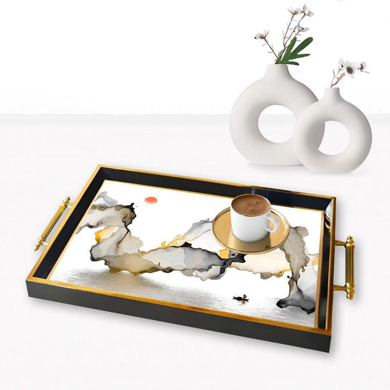 Élégant plateau en verre de 19,7 po x 11,4 po x 1,4 po | Fabrication 100% verre durable | Facile à nettoyer avec un chiffon humide | Idéal pour le service, la présentation décorative et l'organisation | Ajout élégant à la décoration intérieure