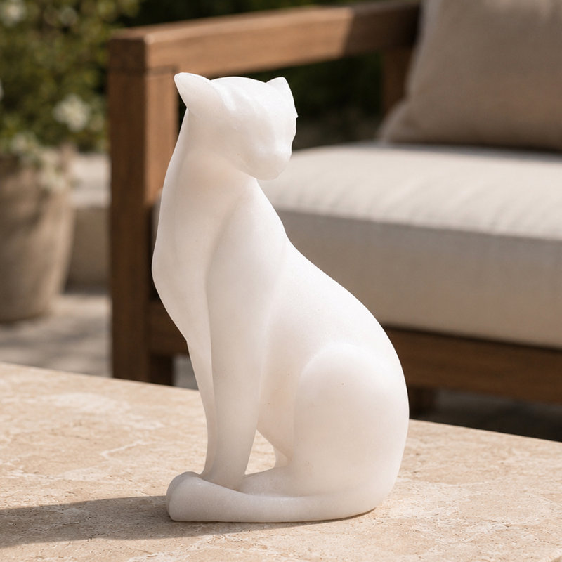 Statue de jardin chat