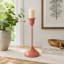 Porte-bougie effilé en aluminium peint à la main rose cendré-135748951