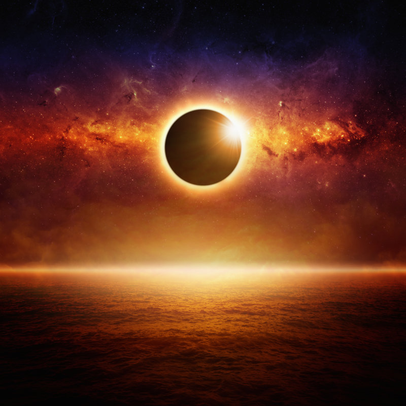 Sun Eclipse - Photographie sur toile tendue, H 12 po x l 12 po x P 1,25 po