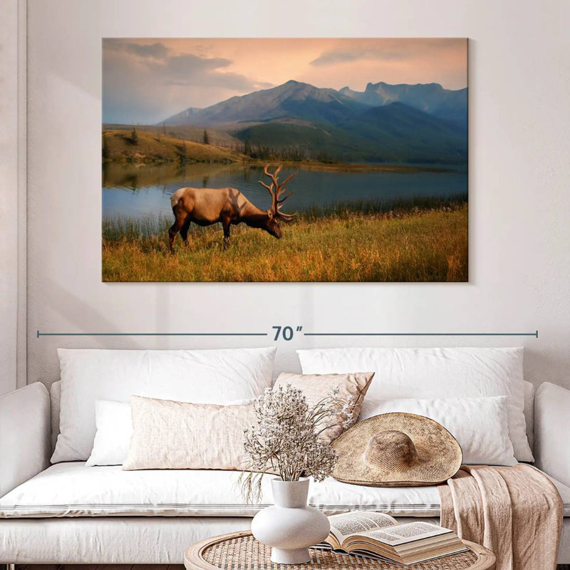 Brampt Lakeside Elk, 34" H x 51" W