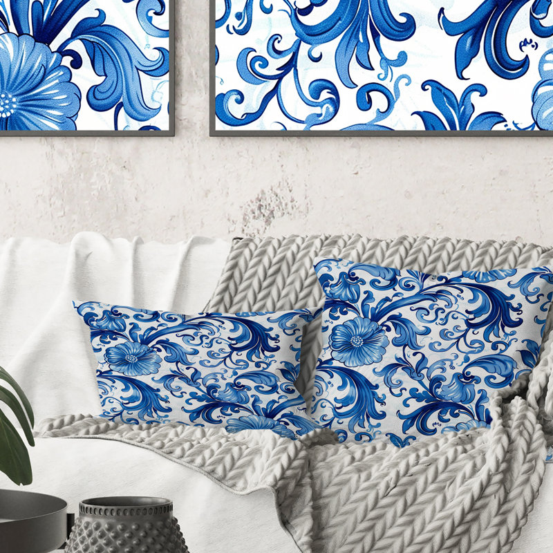 Coussin Floral Breeze I - Glam, H 16 po x l 16 po
