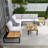 4 Piece Iron Sofa Seating Group With Table-2054228994
