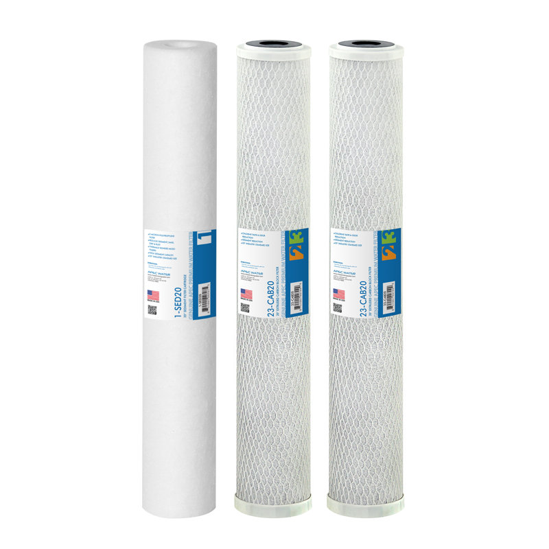 White 20" Carbon Block Replacement Filter Set